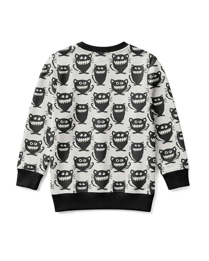 Halloween Monster Cats Bamboo Crewneck Sweatshirt