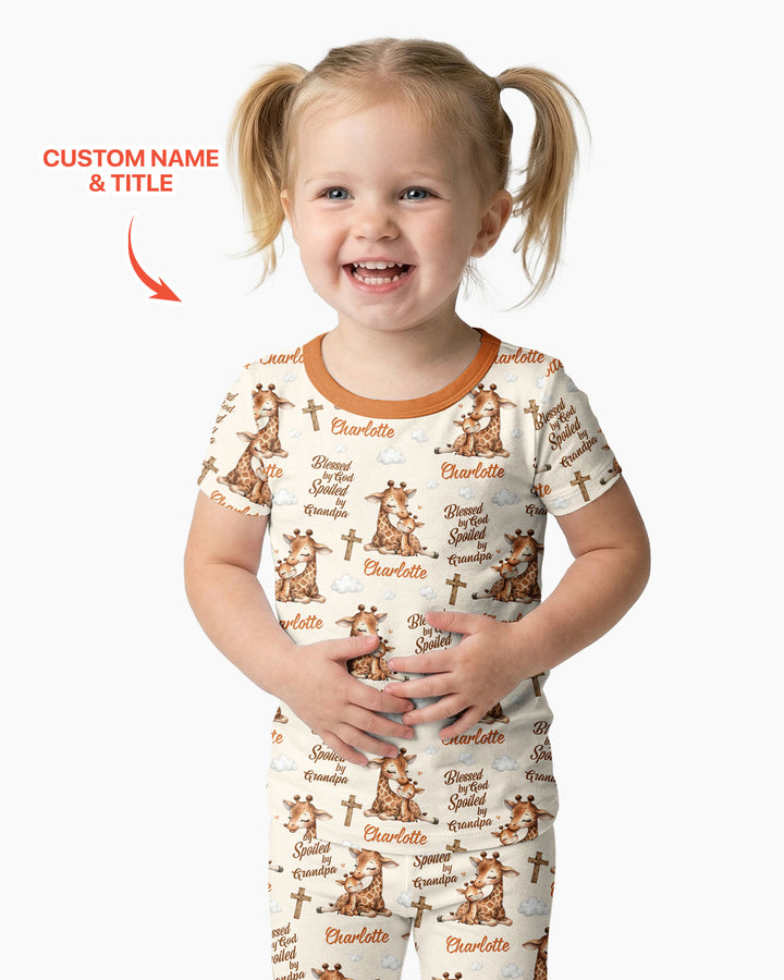 CUSTOM Template Bamboo Two Piece Short Sleeve Pyjamas Set