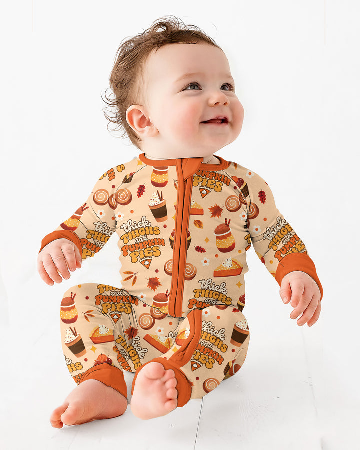 Thick Thighs and Pumpkin Pies Bamboo Convertible Zippy