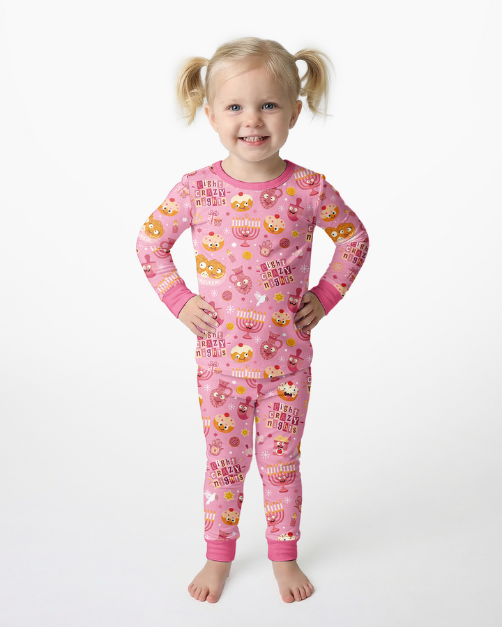 Eight Crazy Nights Bamboo Two Piece Long Sleeve Pajama Set