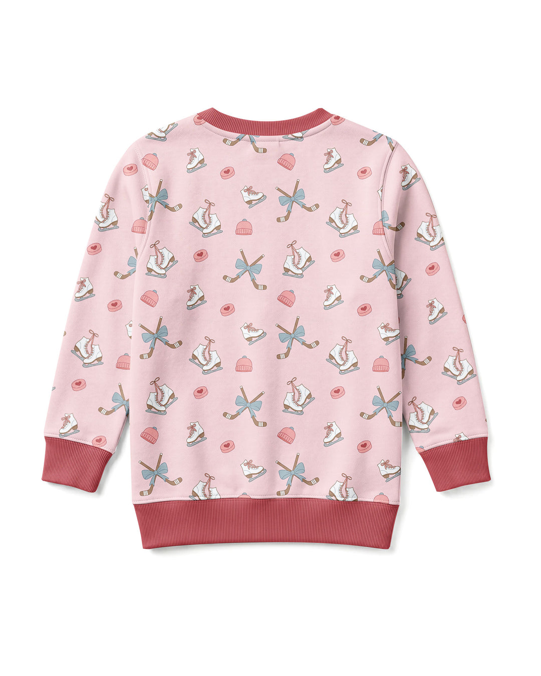 Girly Hockey PinkBamboo Crewneck Sweatshirt