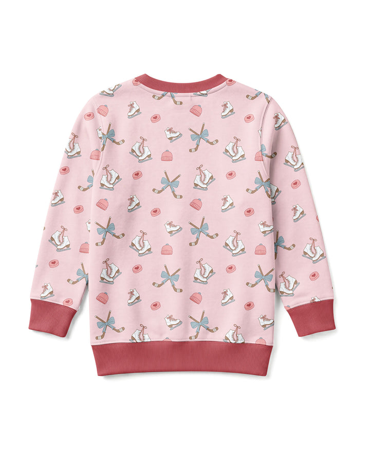 Girly Hockey PinkBamboo Crewneck Sweatshirt