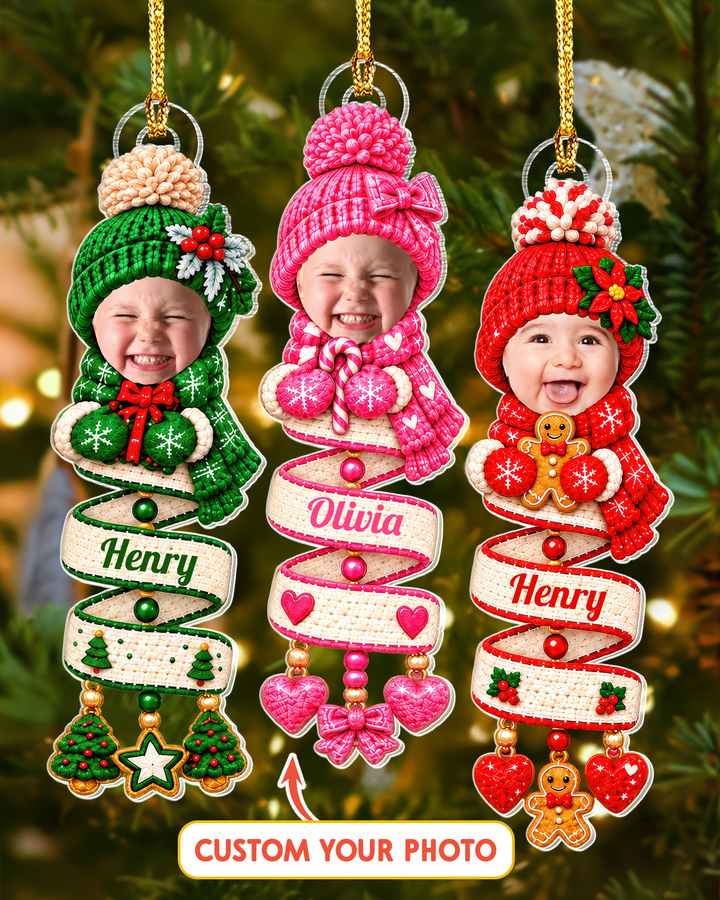 Baby Custom Photo Spiral Acrylic Ornament