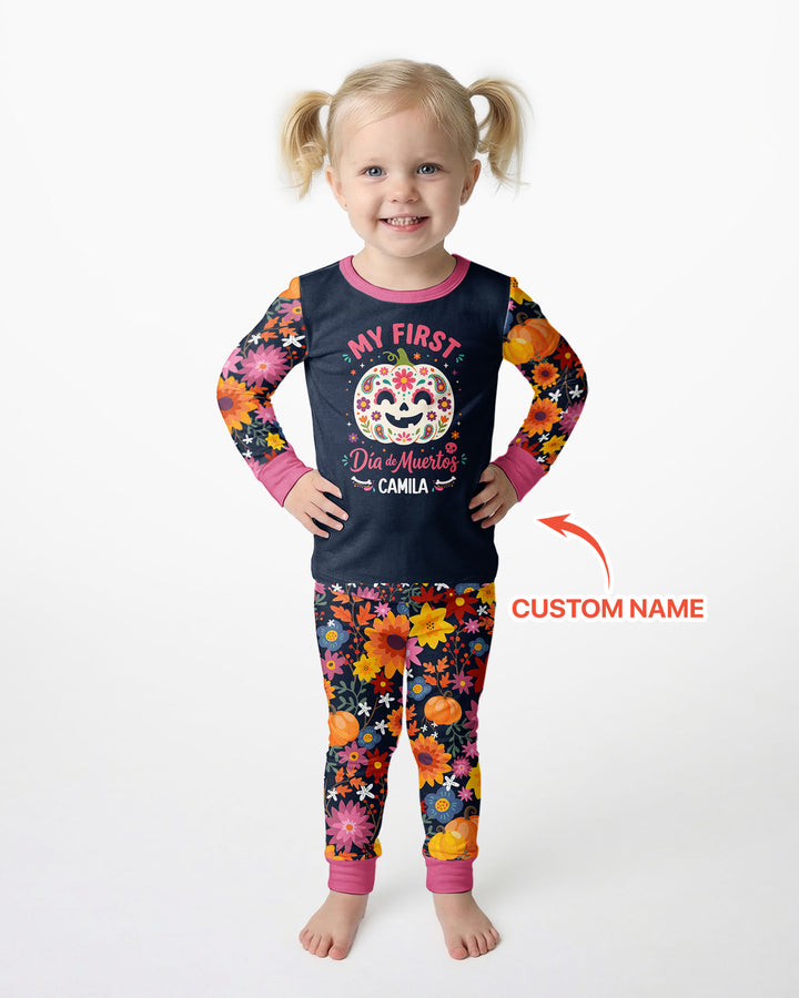 My first Dia de Muertos Bamboo Two Piece Long Sleeve Pajama Set