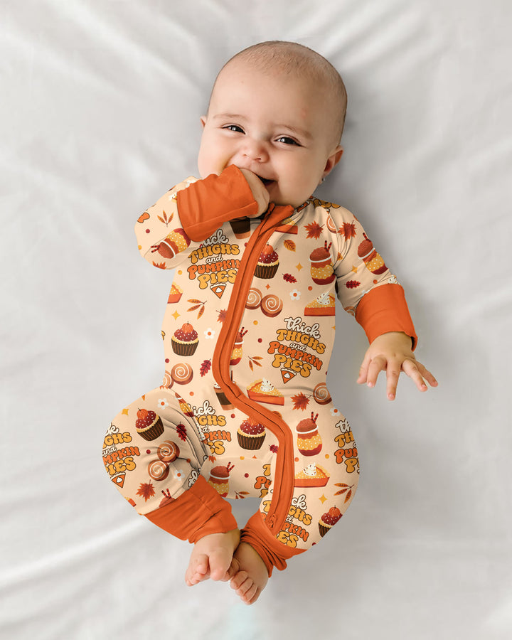 Thick Thighs and Pumpkin Pies Bamboo Convertible Zippy