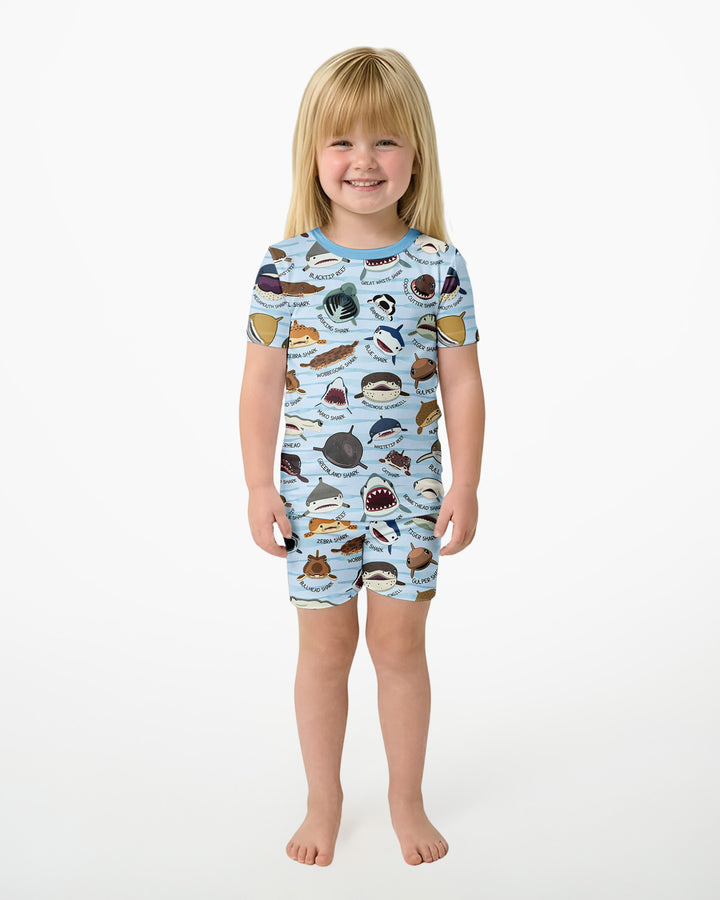 Template Bamboo Two Piece Short Sleeve Shorts Pyjamas Set