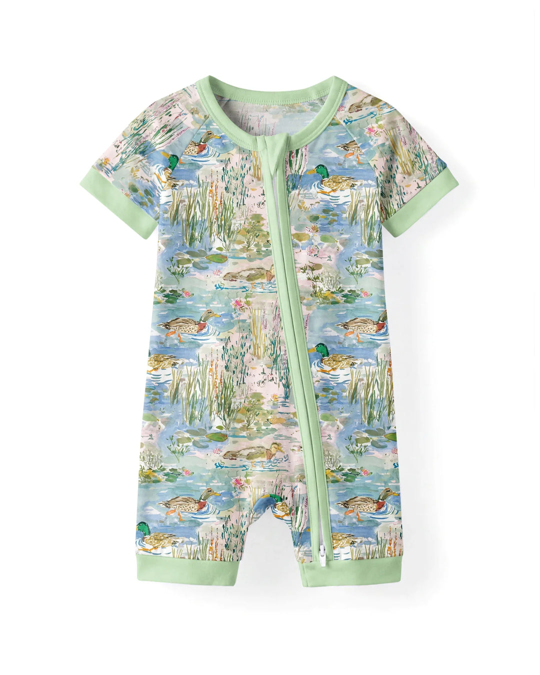 Watercolor Mallard Duck Bamboo Shorty Zippy
