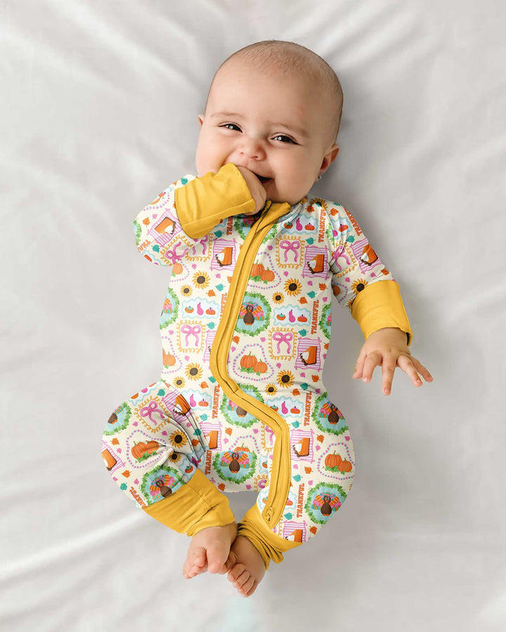 Sweet Thanksgiving Harvest Bamboo Convertible Zippy