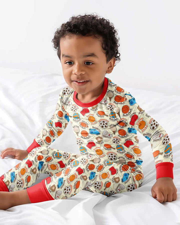 Template Bamboo Two Piece Long Sleeve Pyjamas Set