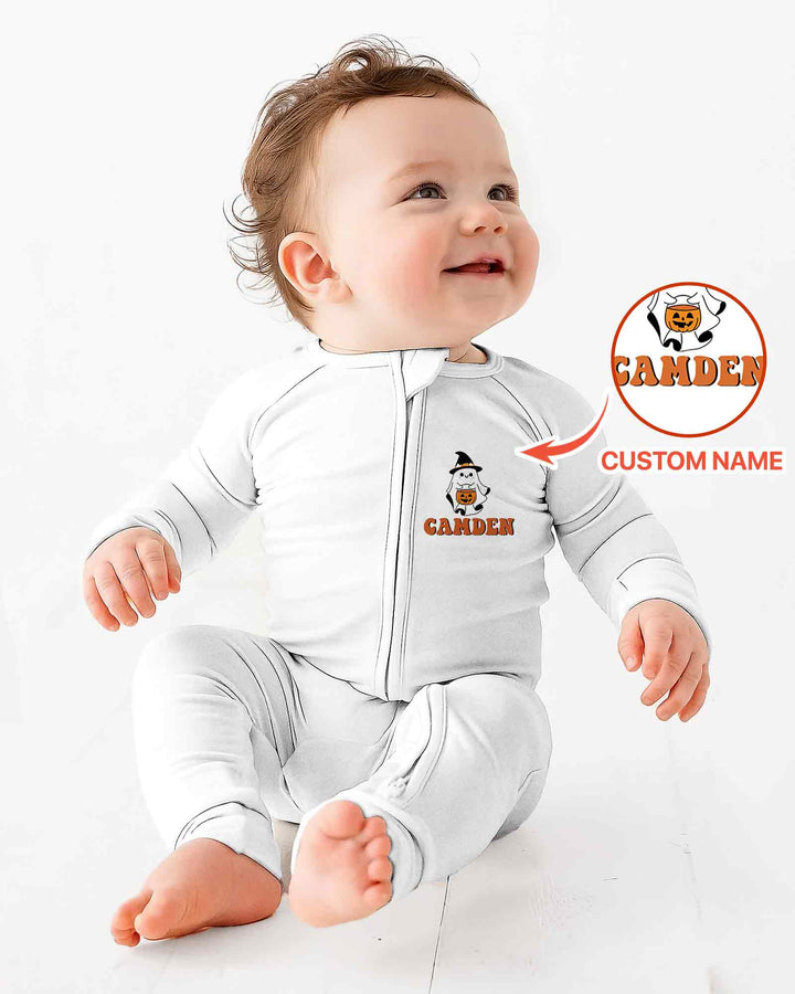 Personalized One Spooky Dude Halloween Birthday Bamboo Convertible Zippy