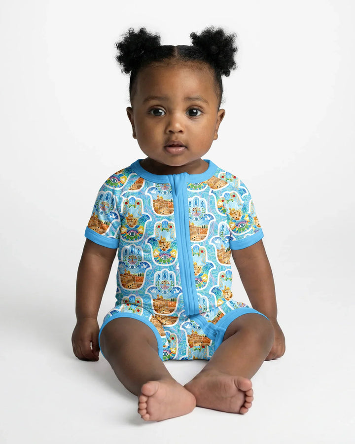 Hamsa Hand Bamboo Shorty Zippy