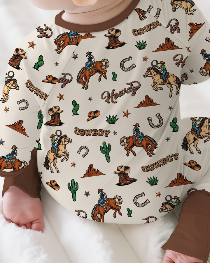 Personalized Family's Little Cowboy Bamboo Convertible Zippy