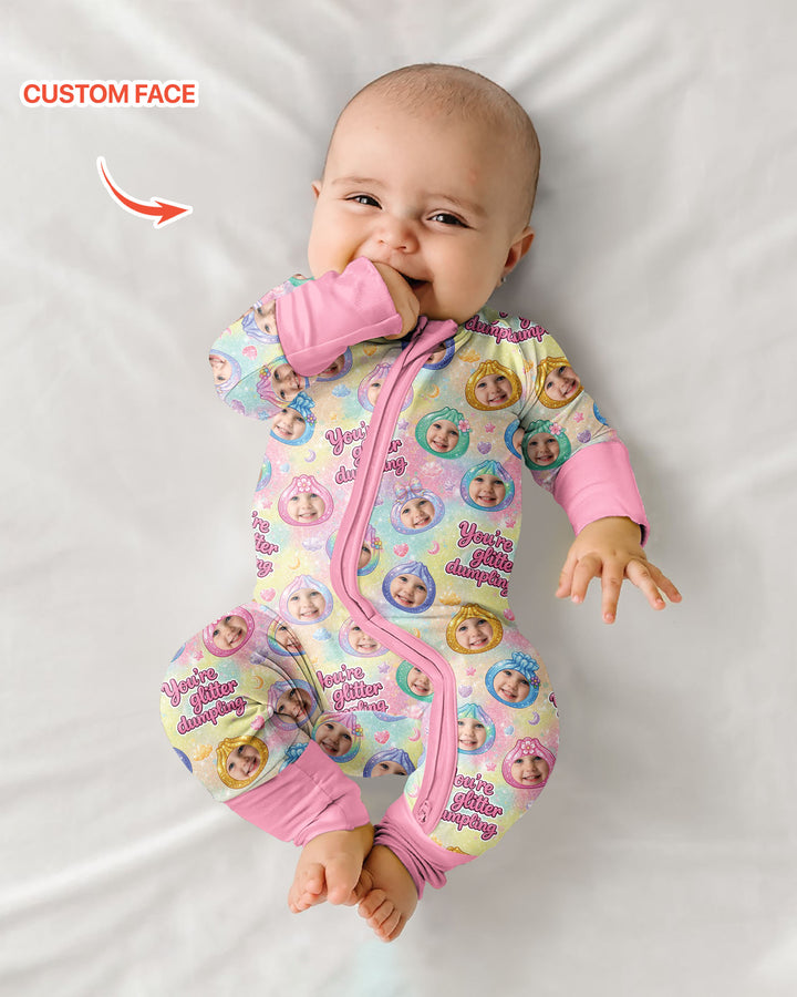 Custom Photo You're Glitter Dumpling Bamboo Convertible Zippy