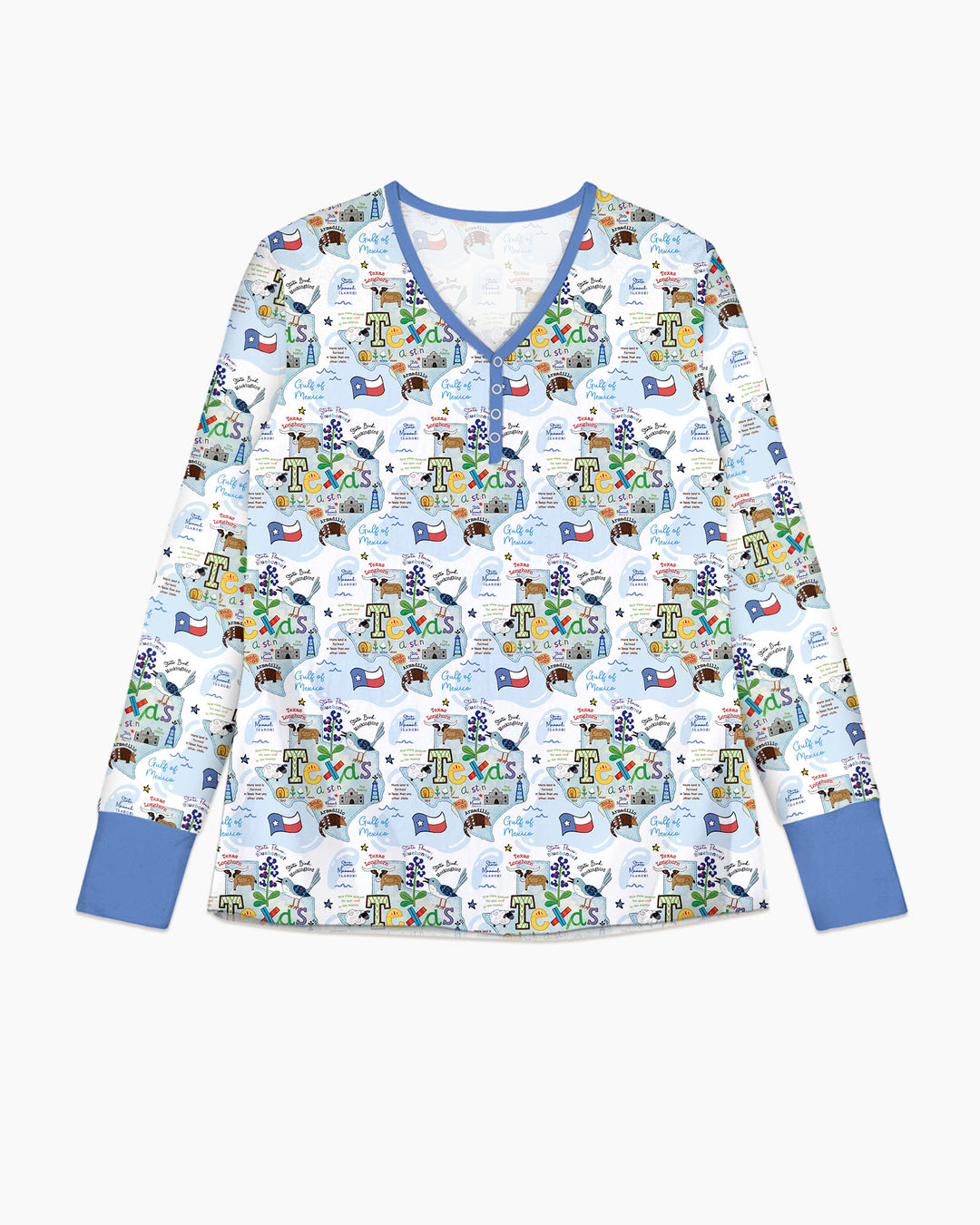 Texas Map Family Matching Bamboo Women Pajama Set