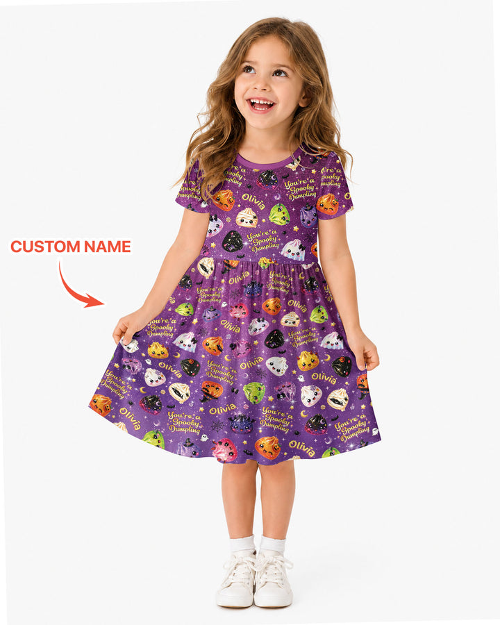 Custom Name You're A Spooky Dumpling Bamboo Twirl Dress