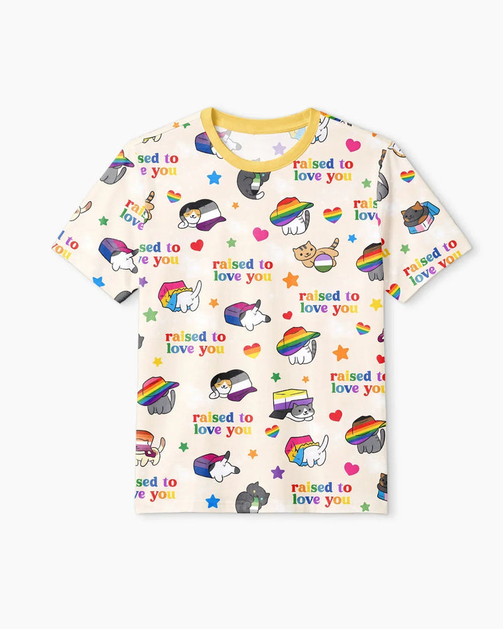 Rainbow Paws Family Matching Bamboo Men Short Sleeve Short Pajama Set