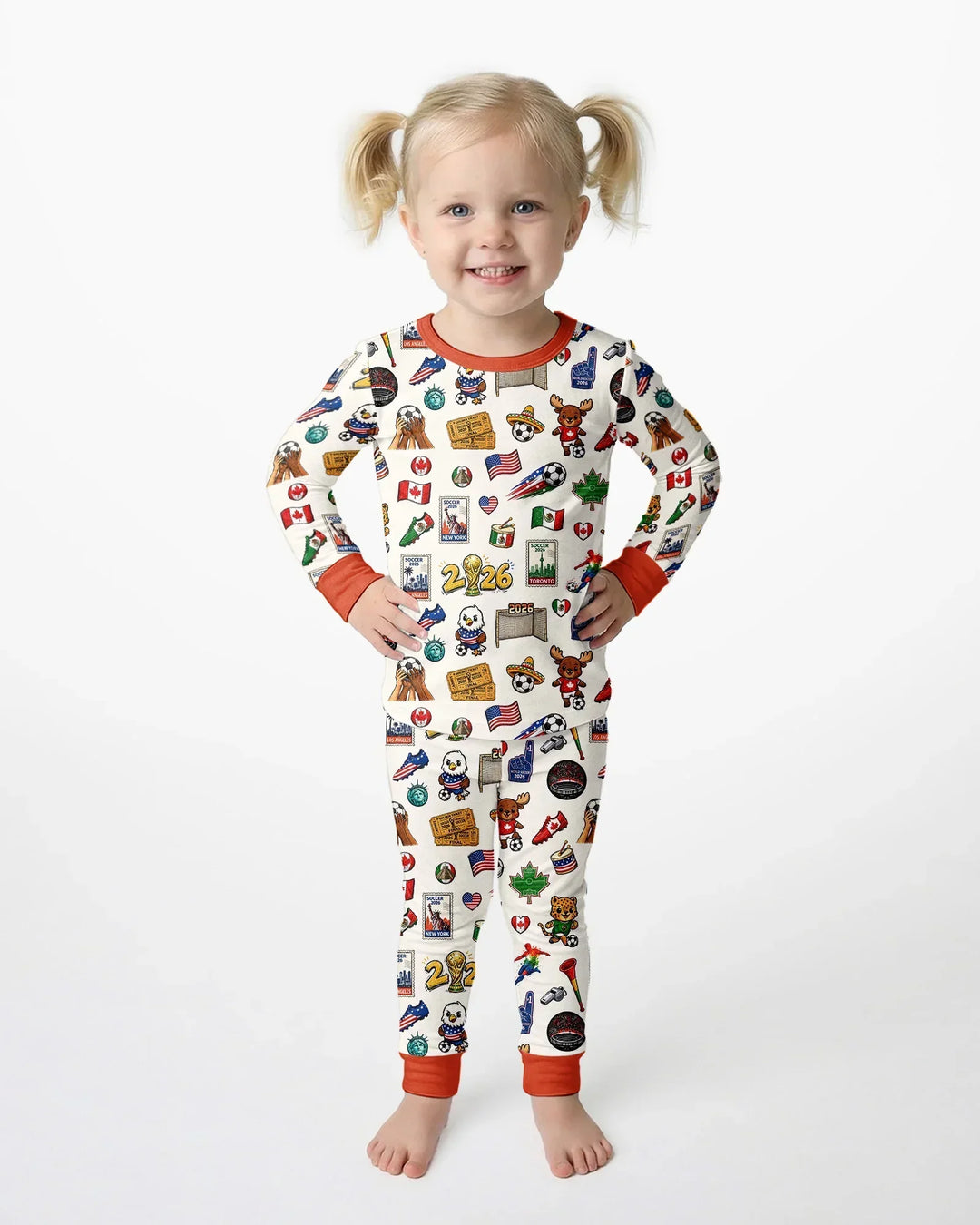 Soccer Cup 2026 Bamboo Two Piece Long Sleeve Pajama Set