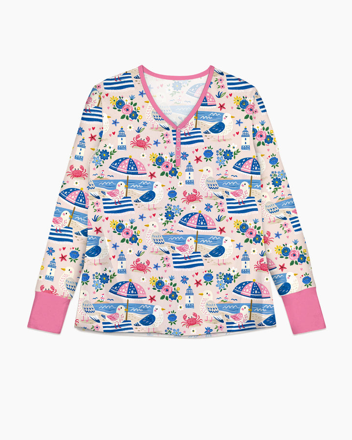 A Day At The Shore Bamboo Women Pajama Set
