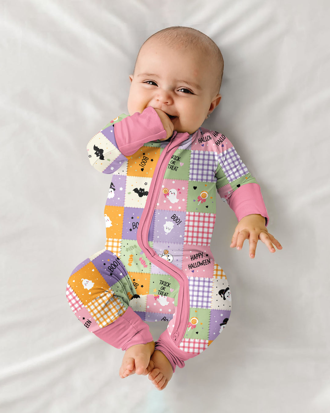 Cute Halloween Patchwork Bamboo Convertible Zippy