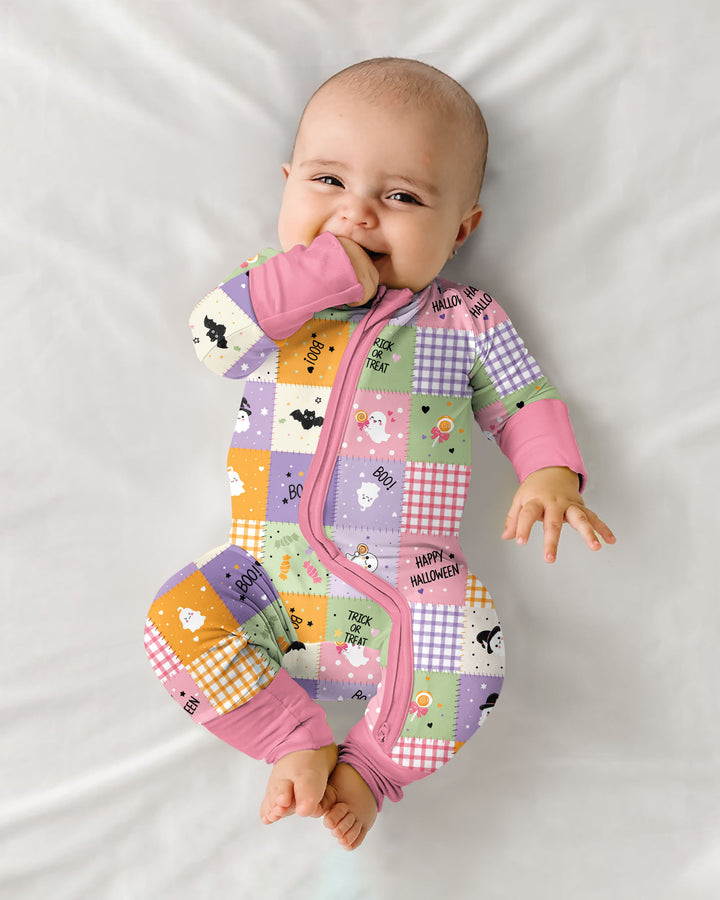 Cute Halloween Patchwork Bamboo Convertible Zippy