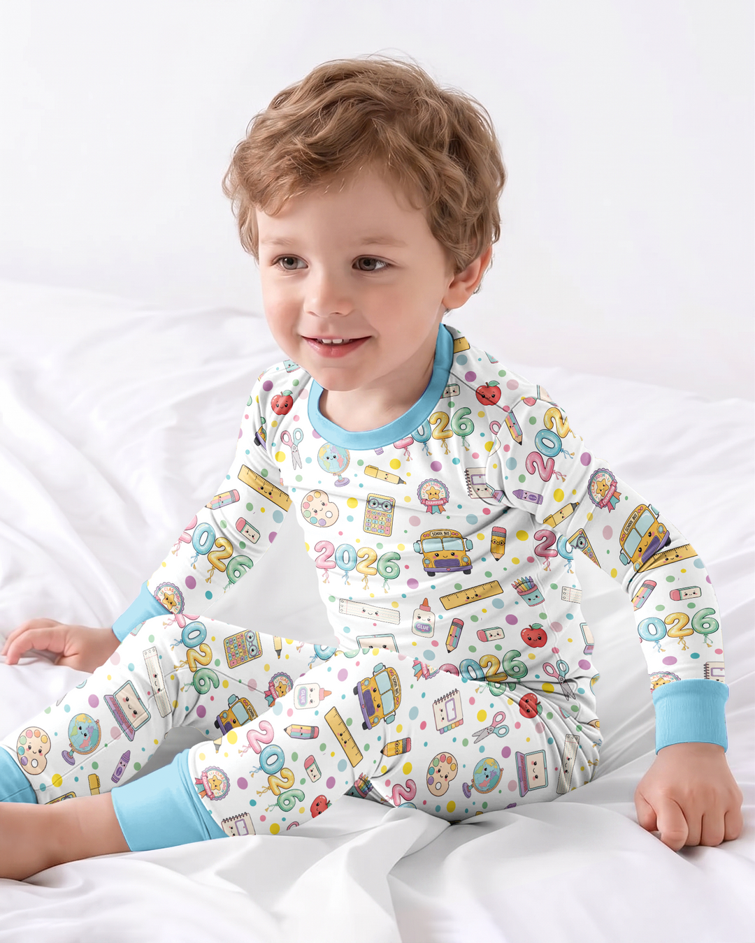 Template Bamboo Two Piece Long Sleeve Pyjamas Set