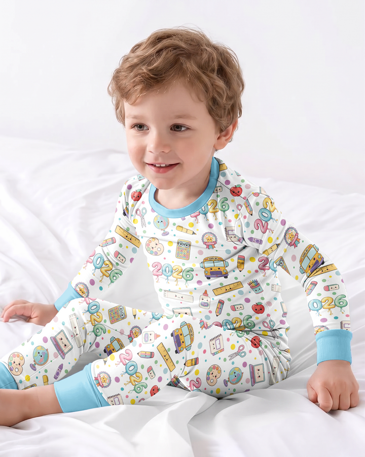 Template Bamboo Two Piece Long Sleeve Pyjamas Set