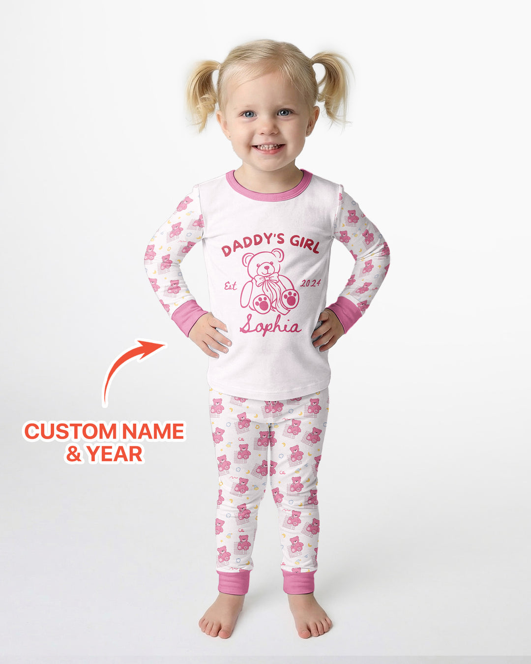Daddy's Girl Club Bamboo Two Piece Long Sleeve Pajama Set