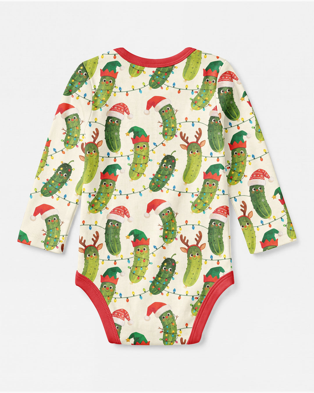 Cheerful Christmas Pickle Bamboo Bodysuit
