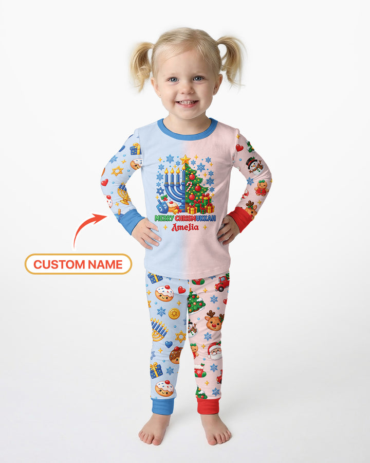 Merry Chrismukkah Bamboo Two Piece Long Sleeve Pajama Set