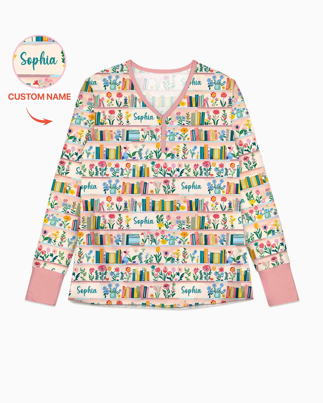 Personalized Book Lover Bamboo Women Pajama Set