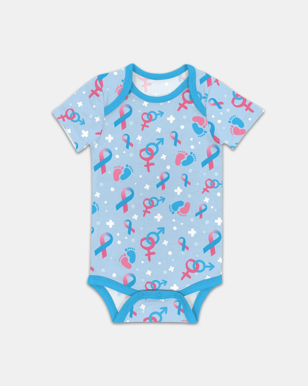 Infertility Awareness Blue and Pink Bamboo Bodysuit