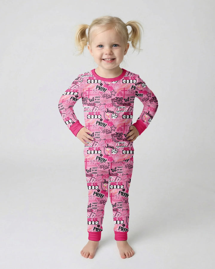 Template Bamboo Two Piece Long Sleeve Pyjamas Set