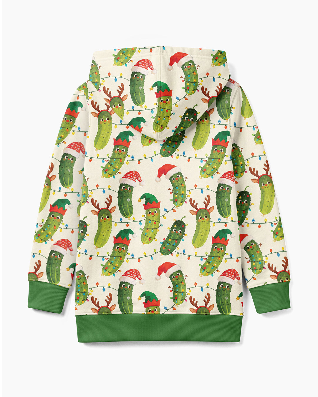 Cheerful Christmas Pickle Bamboo Zip Hoodie