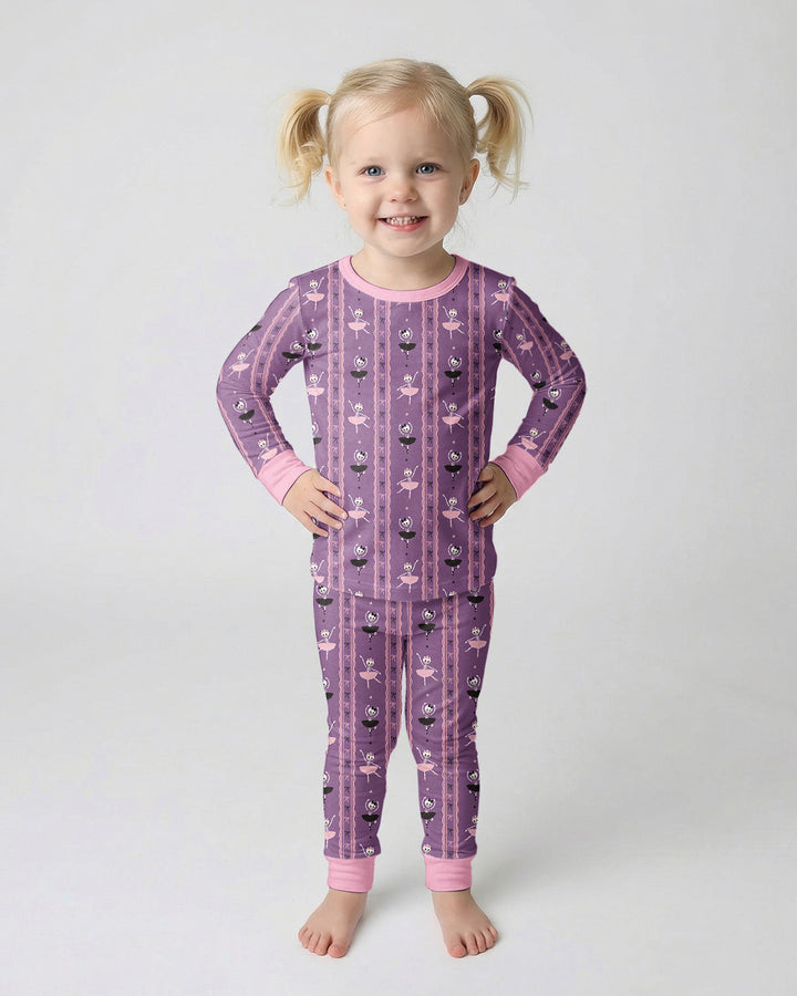 Spooky Ballerina Parade Bamboo Two Piece Long Sleeve Pajama Set