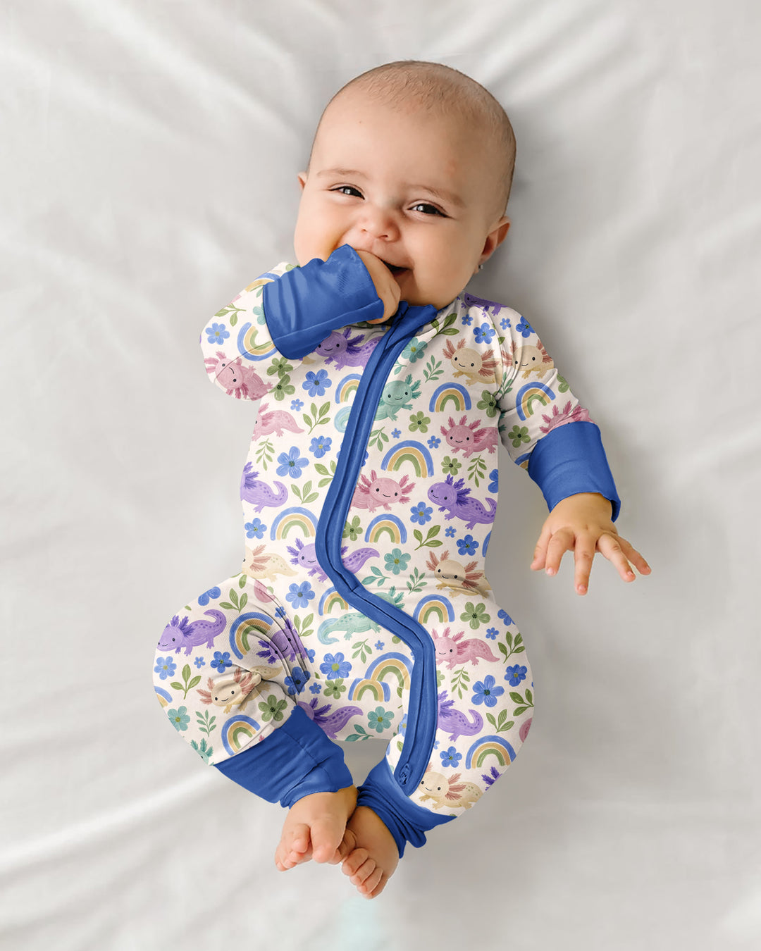 Axolotl Rainbow Bamboo Convertible Zippy