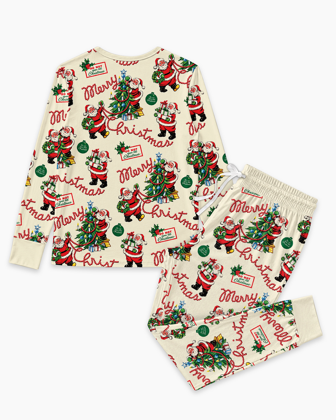 Funny Christmas Santa Bamboo Women Pajama Set