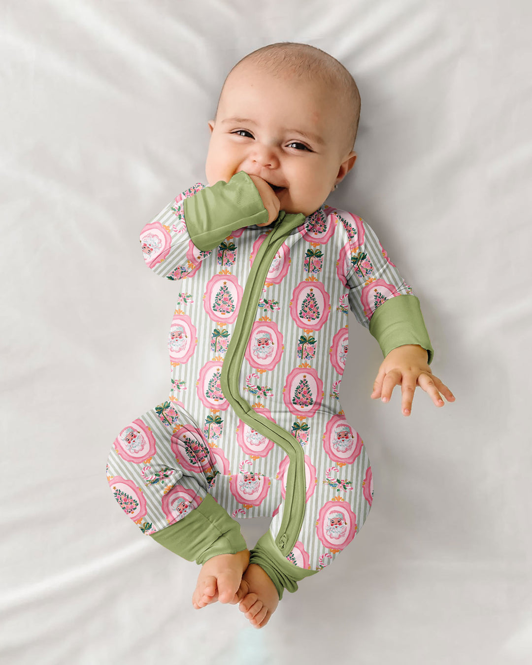 Pink Vintage Christmas Bamboo Convertible Zippy