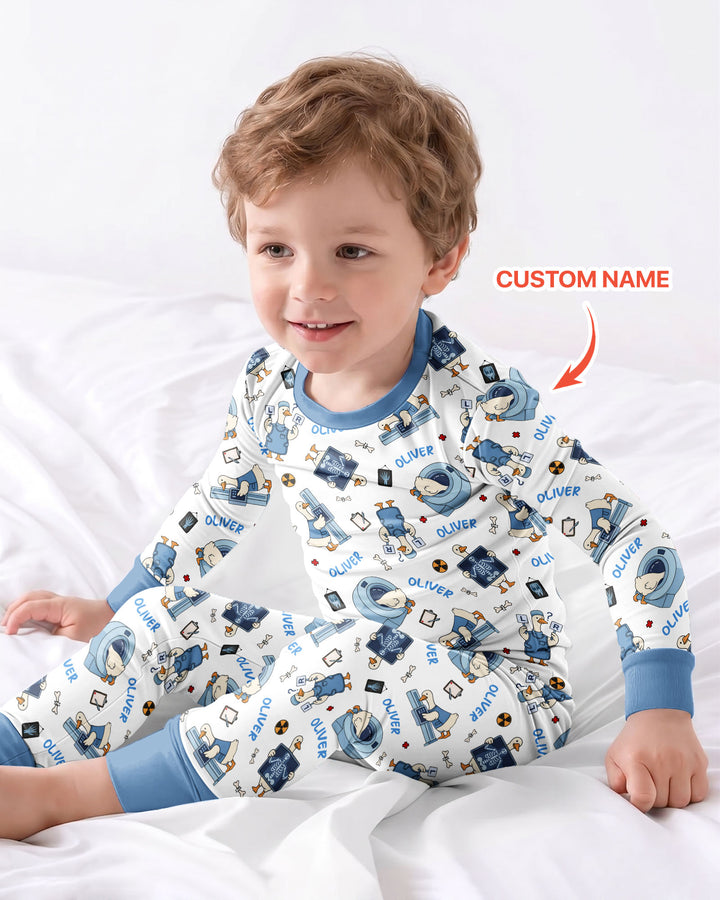 Rad Tech Goose Bamboo Two Piece Long Sleeve Pajama Set