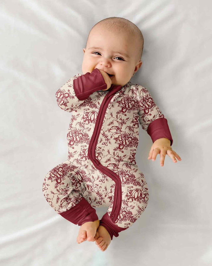 Fall Pumpkin Toile Family Matching Bamboo Convertible Zippy