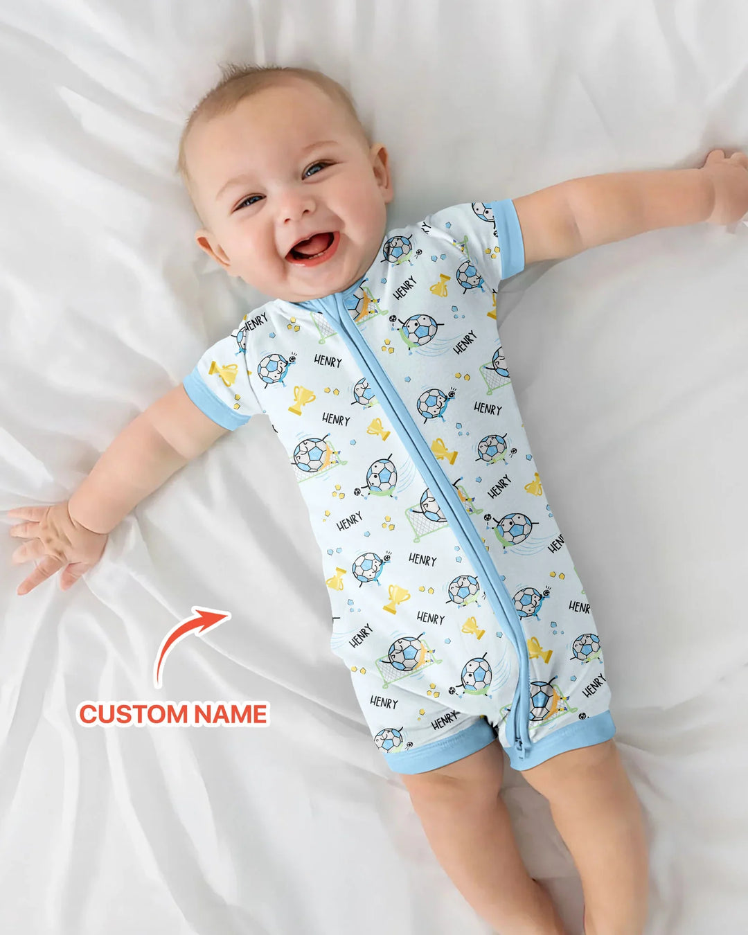 Custom Name Soccer Dad Team Matching Bamboo Shorty Zippy