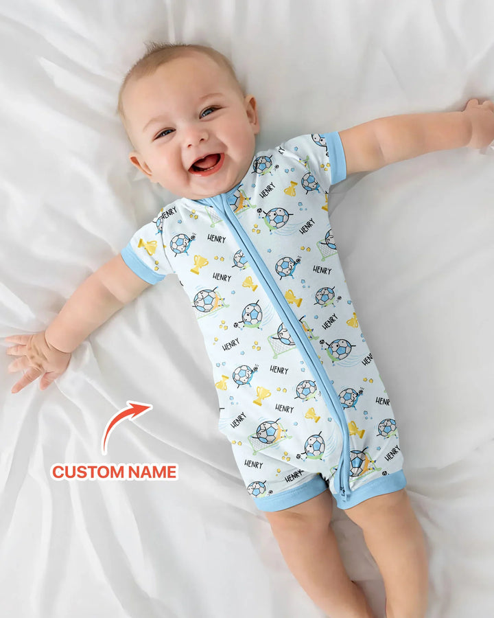 Custom Name Soccer Dad Team Matching Bamboo Shorty Zippy