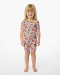 Spooky Portraits Bamboo Two Piece Short Sleeve Shorts Pajama Set