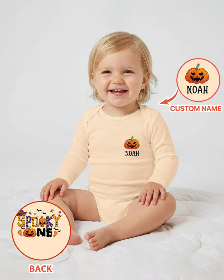 Personalized Spooky One First Birthday Halloween Bamboo Bodysuit