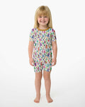 Christmas Trees Decoration Bamboo Two Piece Short Sleeve Shorts Pajama Set