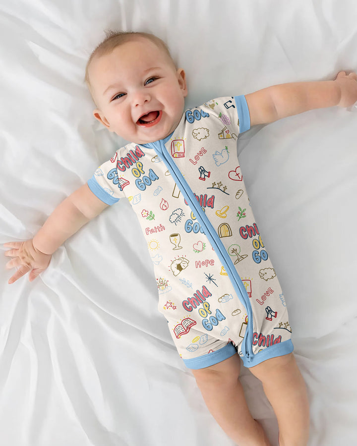 A Child Of God Family Matching Bamboo Shorty Zippy