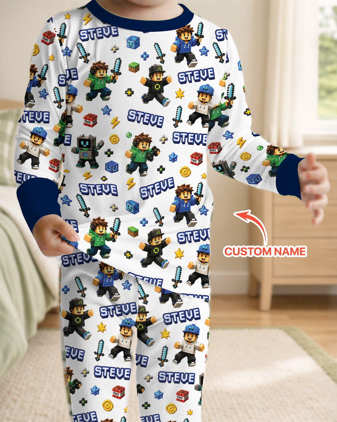 Playing Game With Me Bamboo Two Piece Long Sleeve Pajama Set