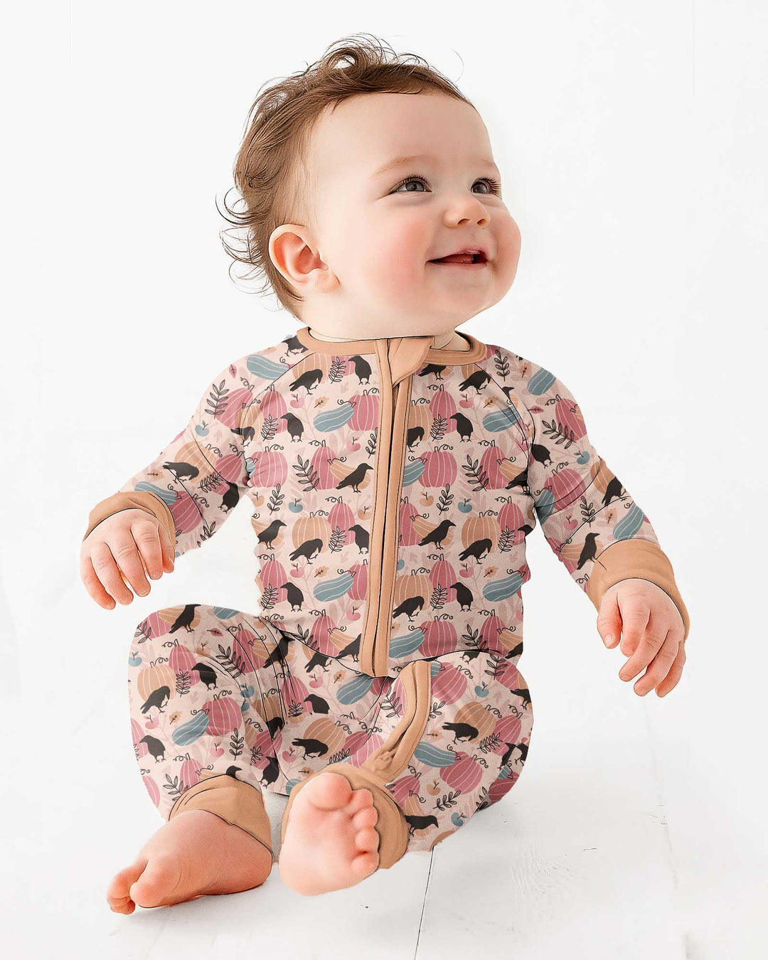 Pastel Pumpkin Patch Bamboo Convertible Zippy