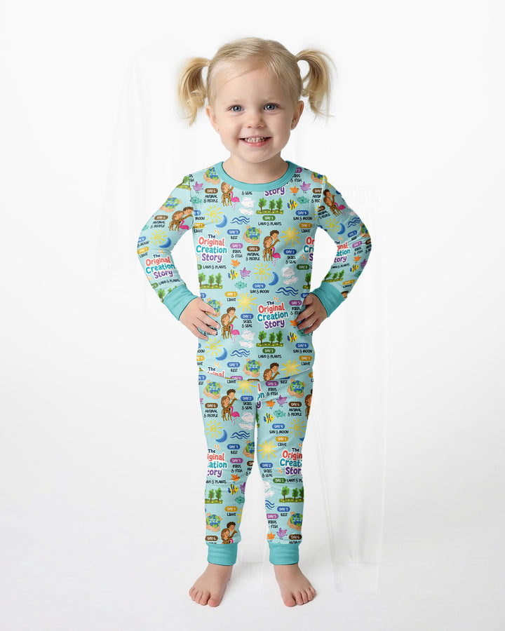 Template Bamboo Two Piece Long Sleeve Pyjamas Set