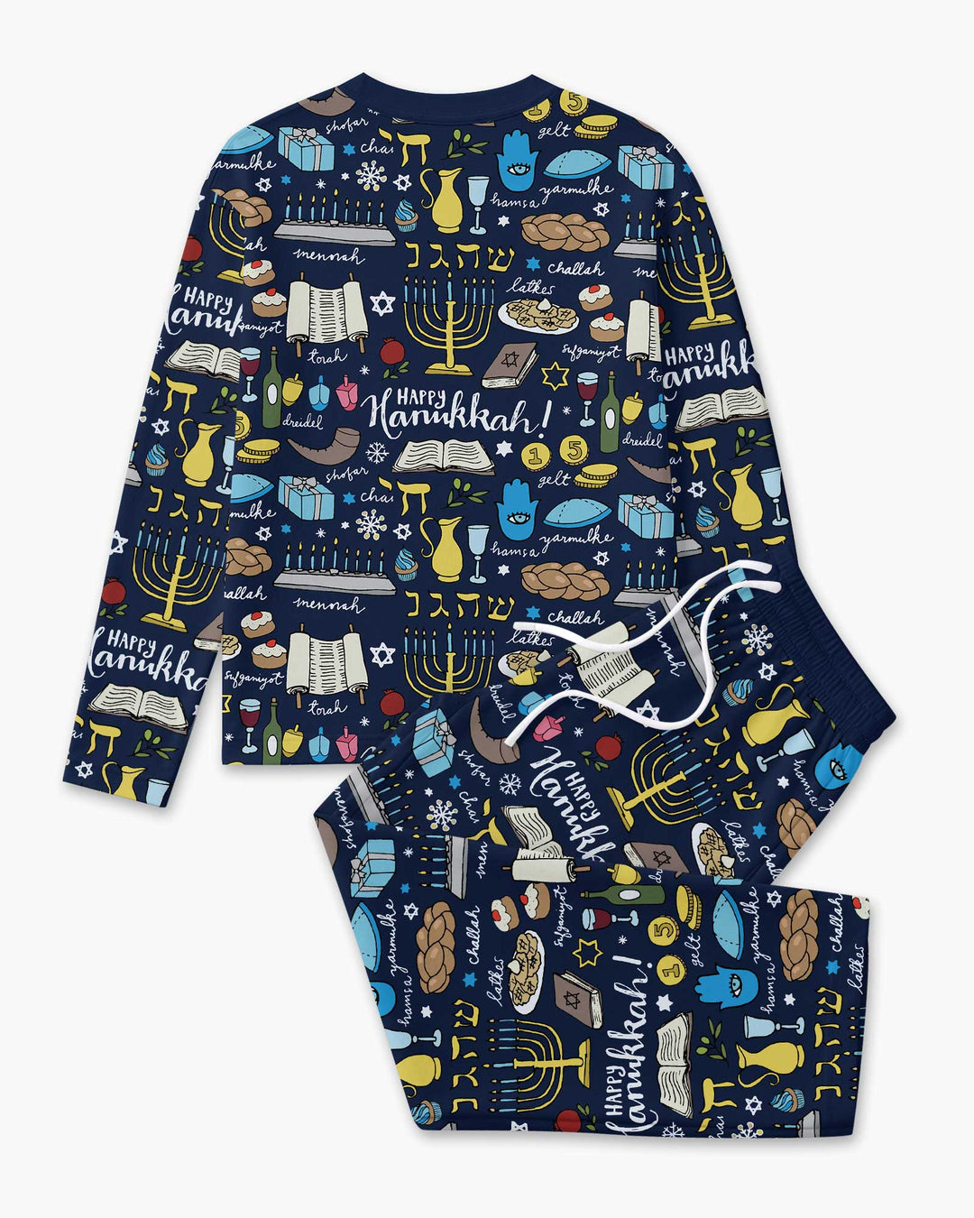 Happy Hanukkah 2026 Bamboo Men's Pajama Set