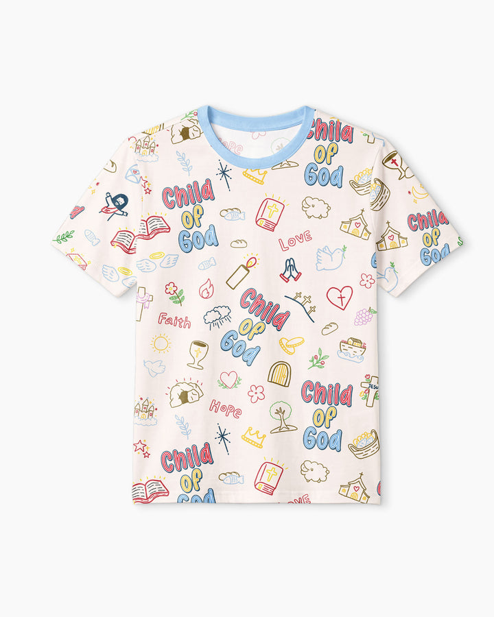 A Child Of God Family Matching Bamboo Men Short Sleeve Short Pajama Set